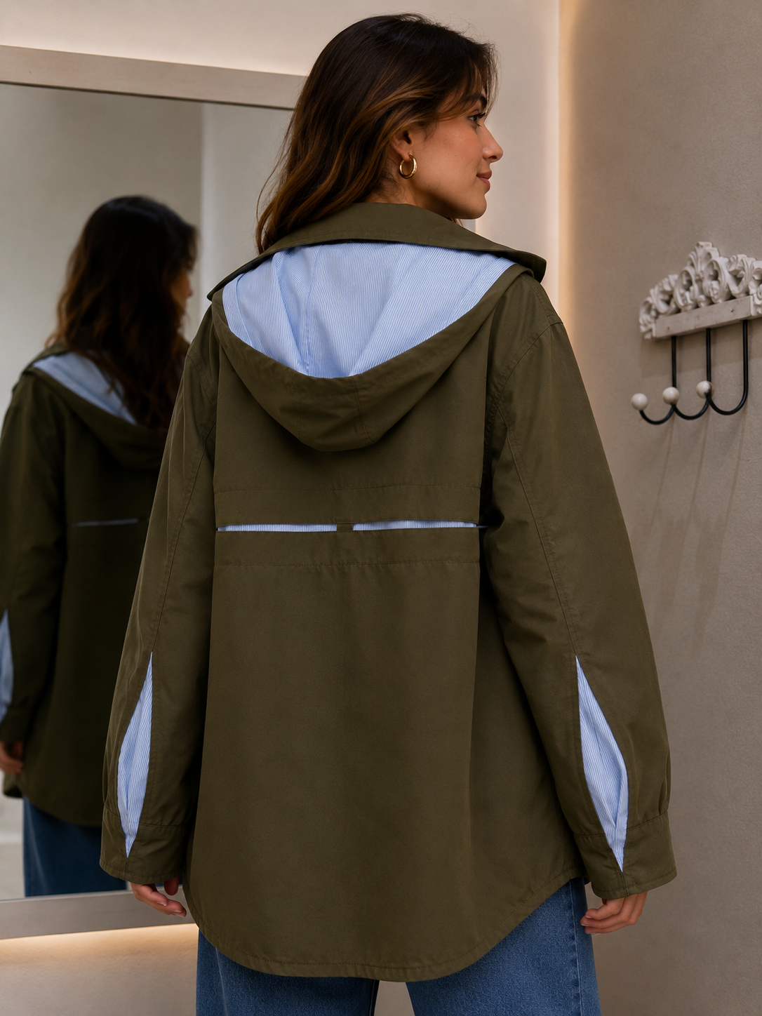 Gabardina Detalles Verde