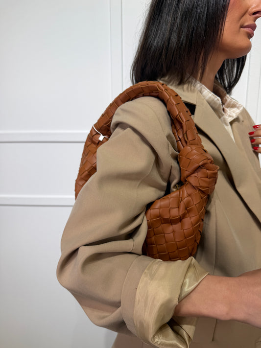 Bolso trenzado piel