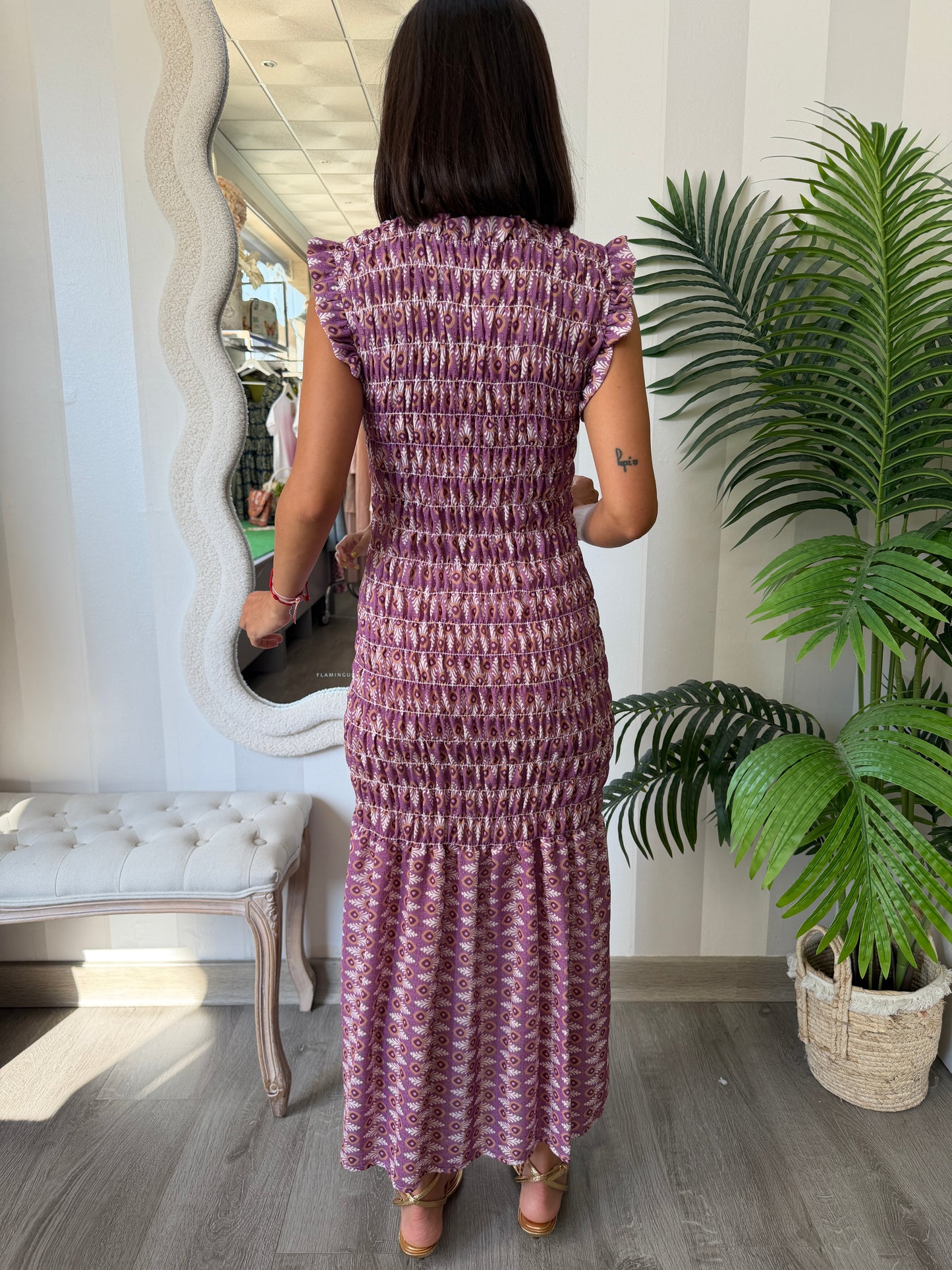 Vestido nido de abeja