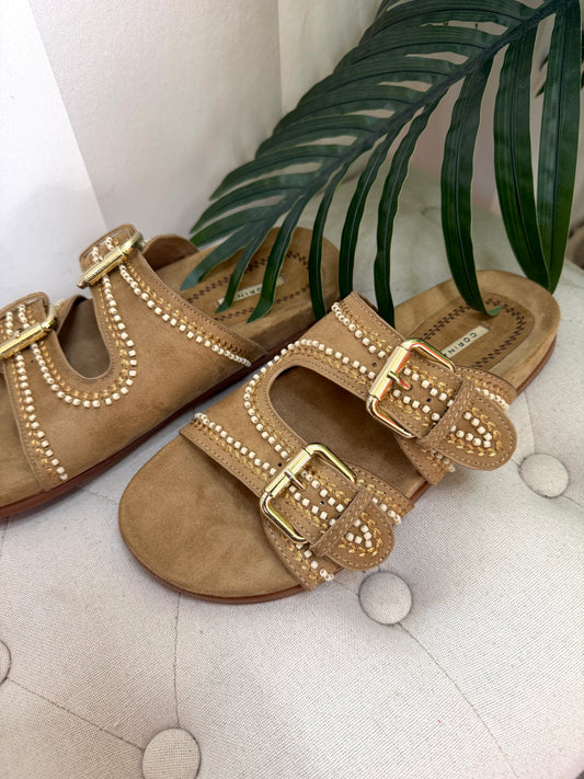 Sandalias planas hebillas