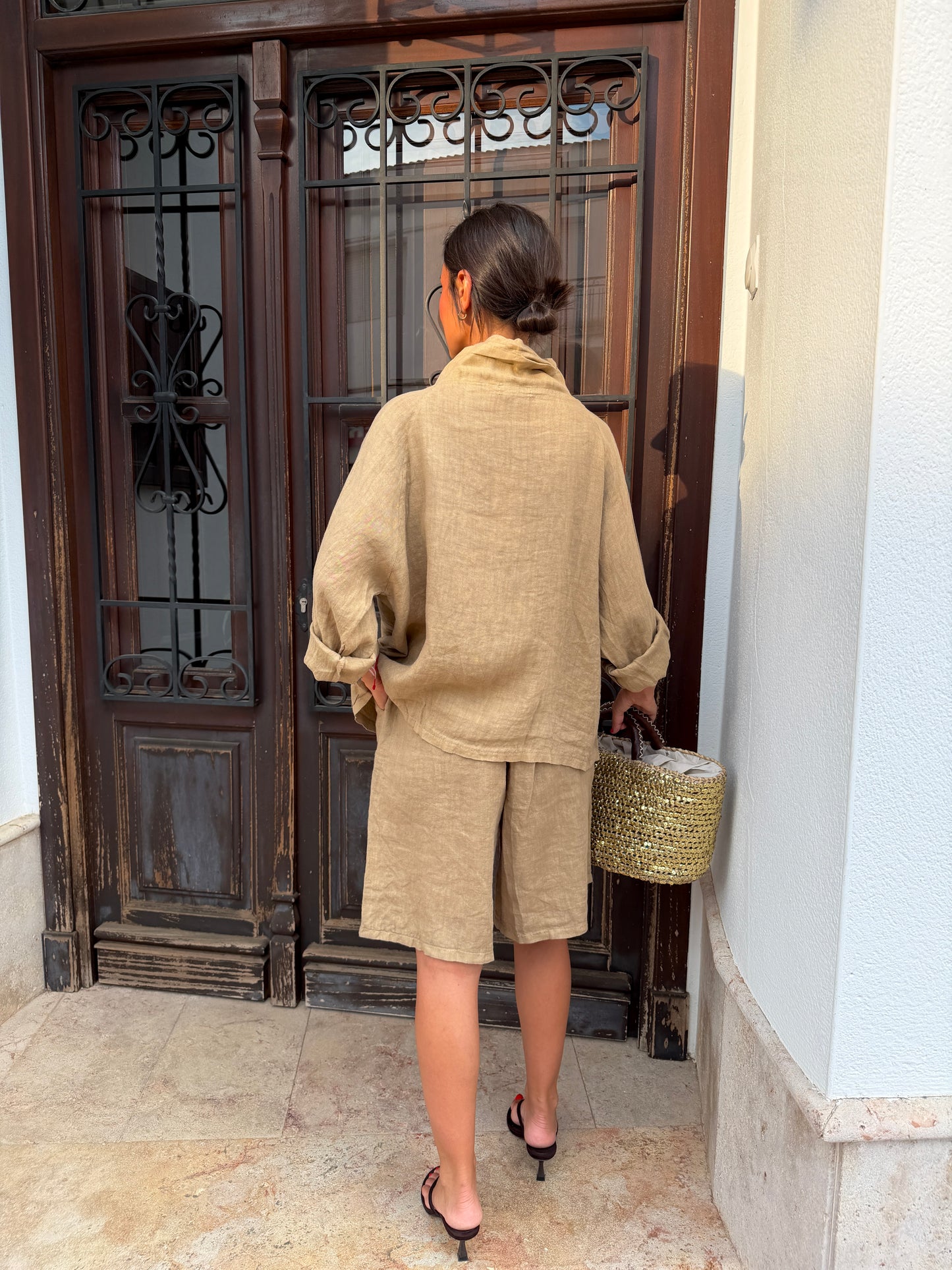 Conjunto Lino Camel