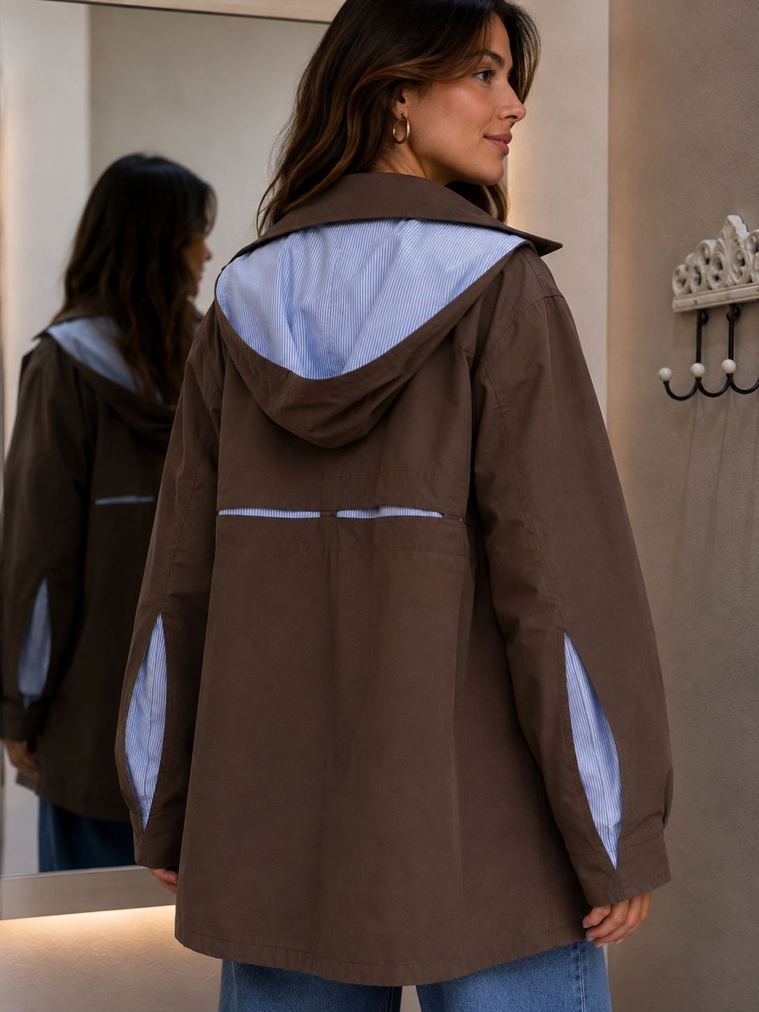 Gabardina Detalles Choco