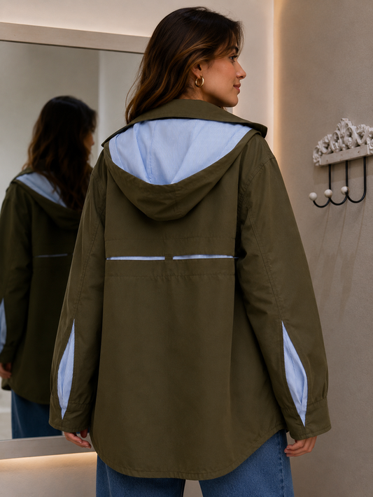 Gabardina Detalles Verde
