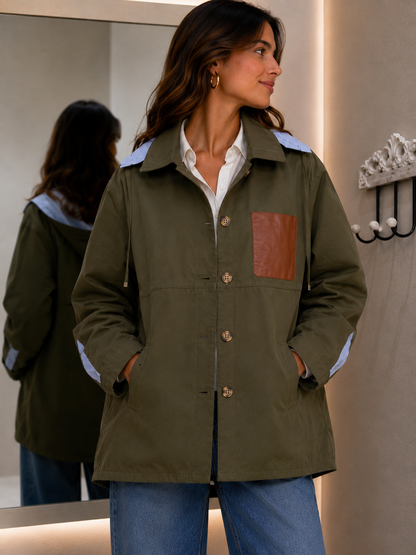 Gabardina Detalles Verde
