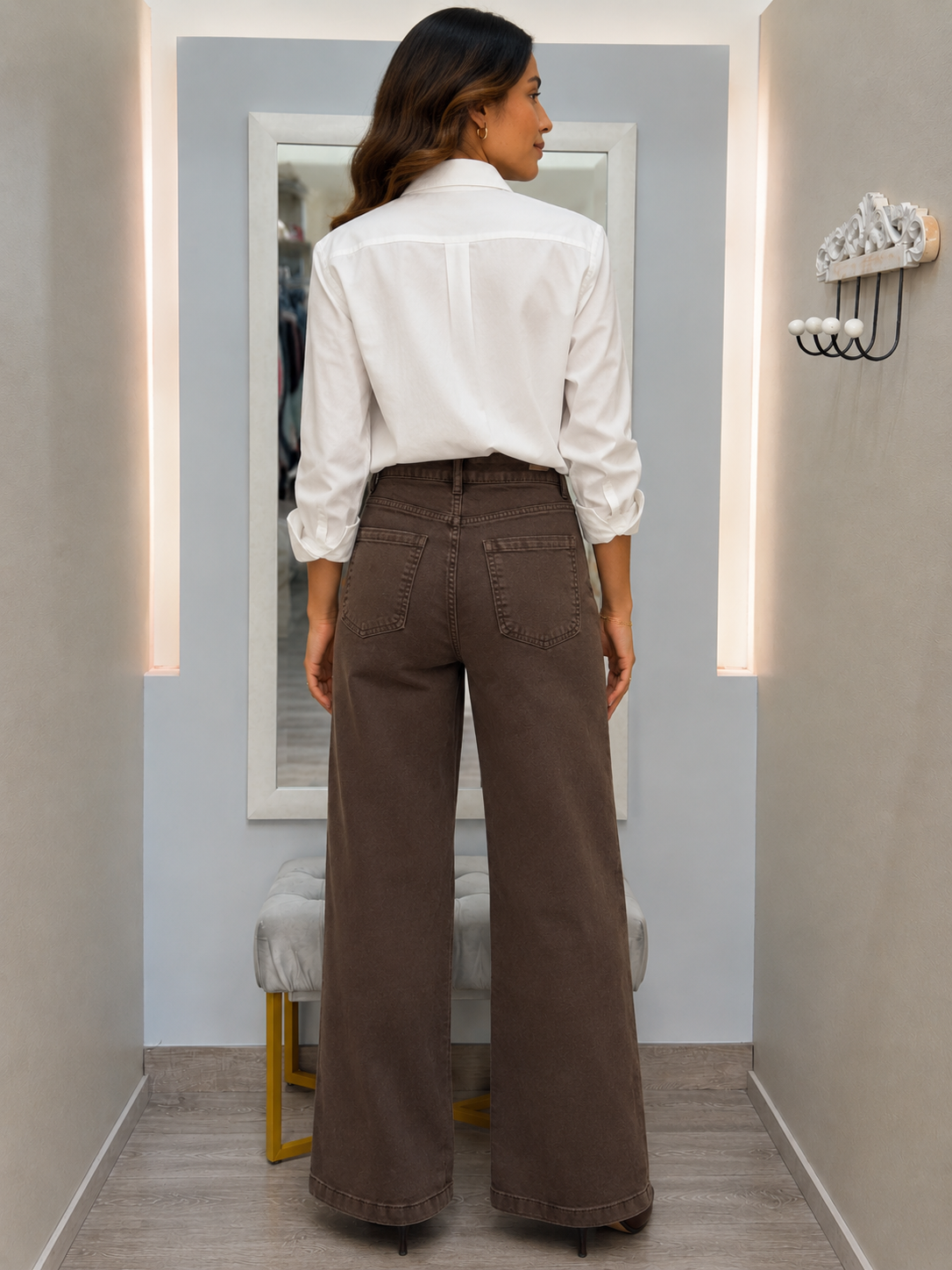 Pantalón Corazón Print Choco