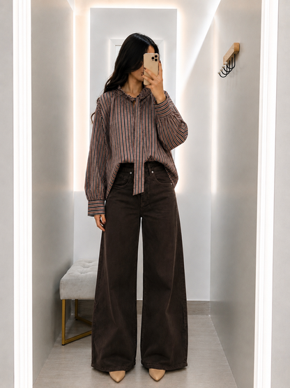 Camisa Rayas Choco