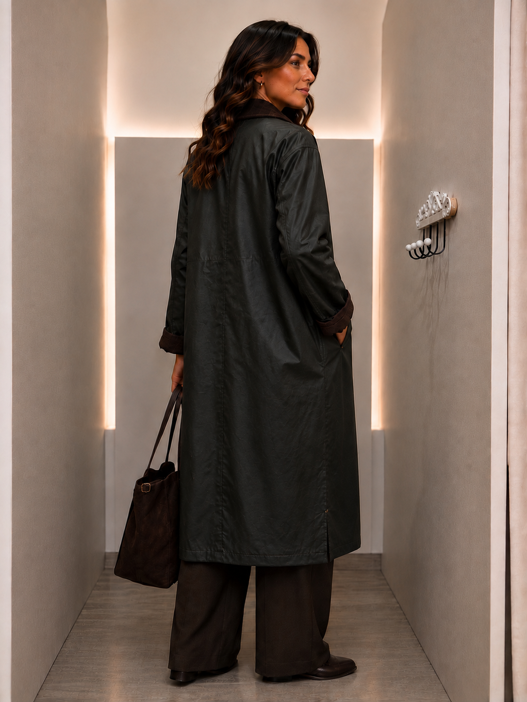 Chaqueta Larga Verde