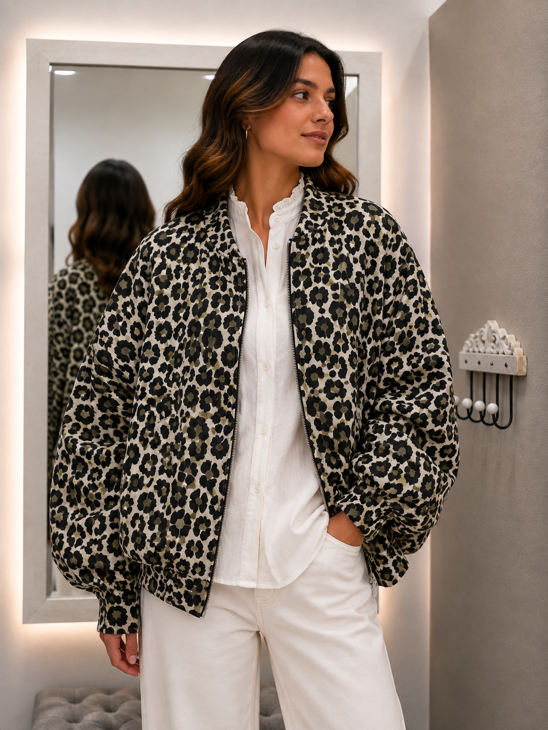 Bomber Print Oversize