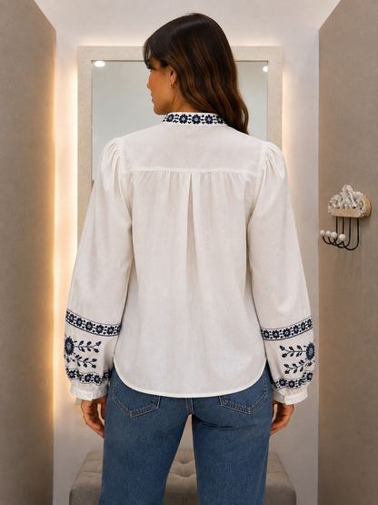 Camisa Bordada Blanca