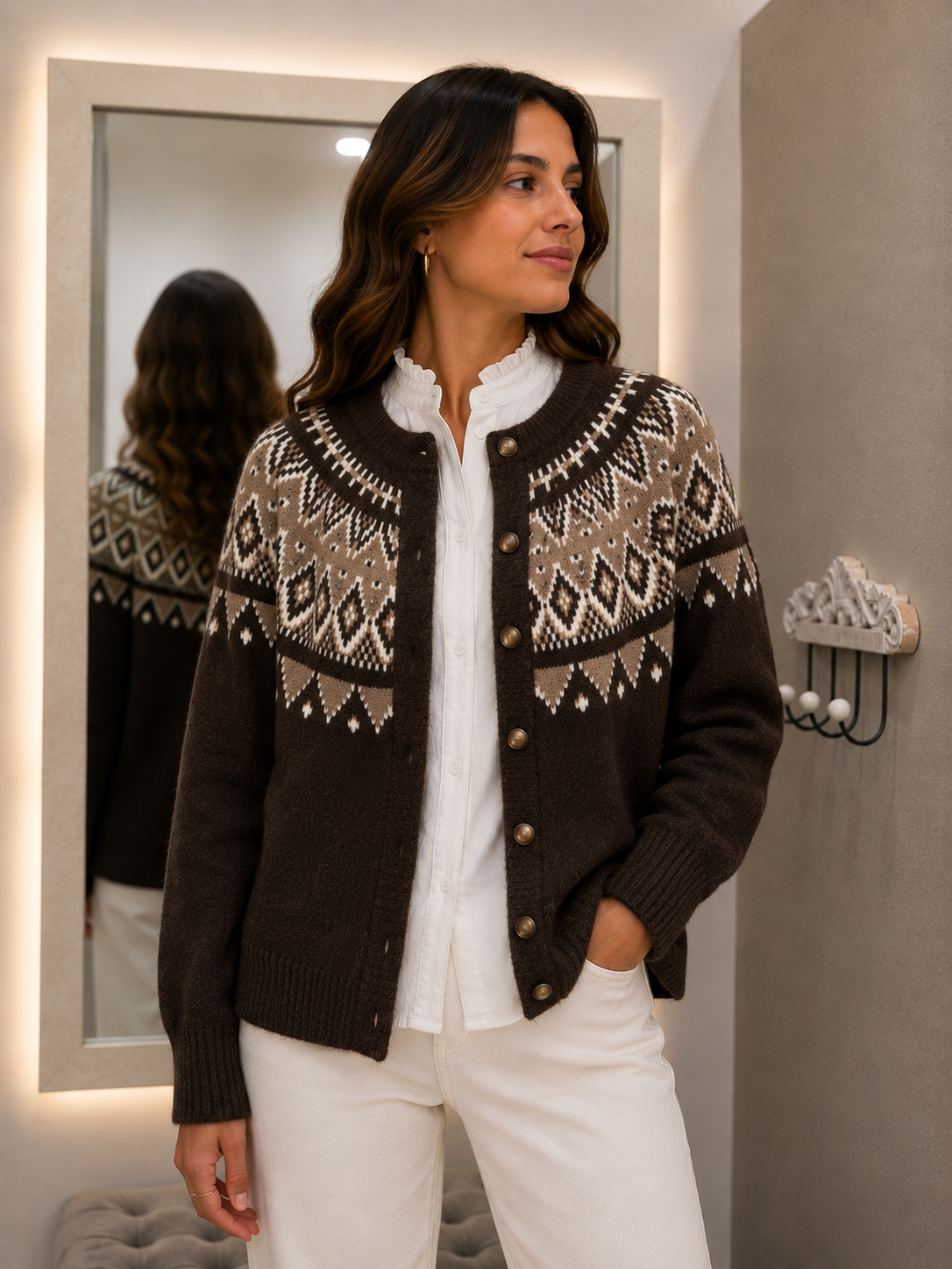 Chaqueta Punto Creca Choco