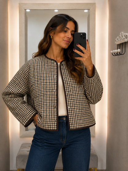 Chaqueta Acolchada Cuadros