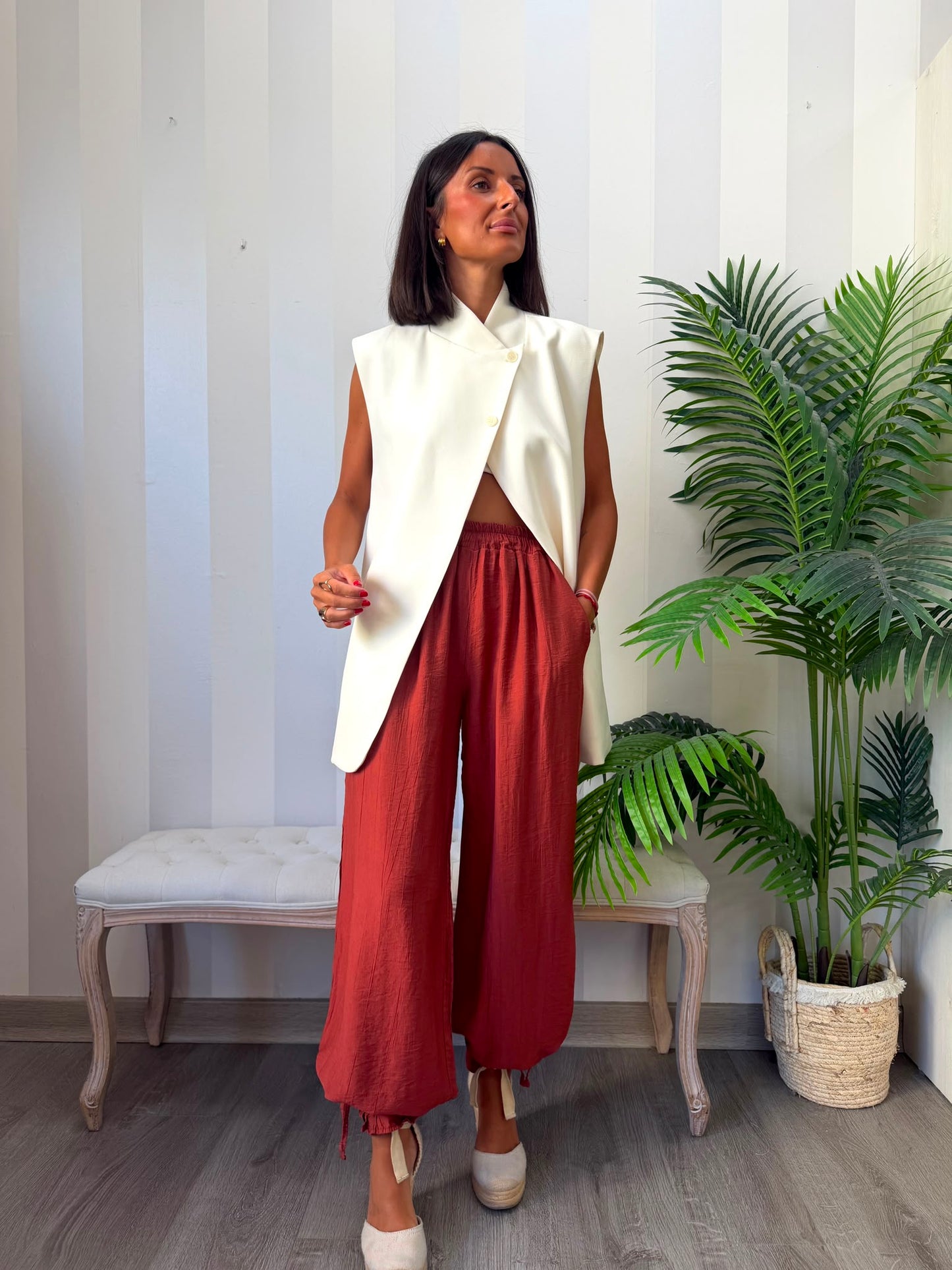 Pantalón Bombacho Teja