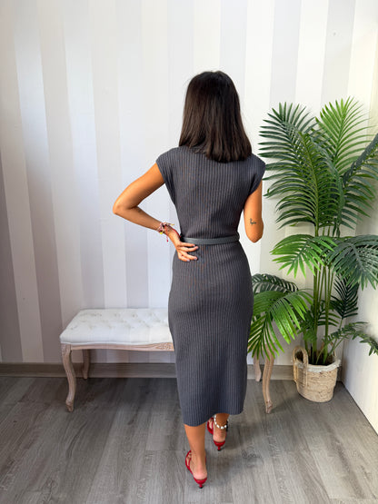 Vestido Punto Gris