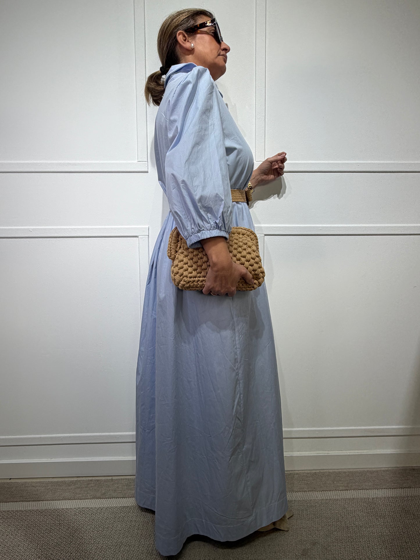 Vestido camisero Azul