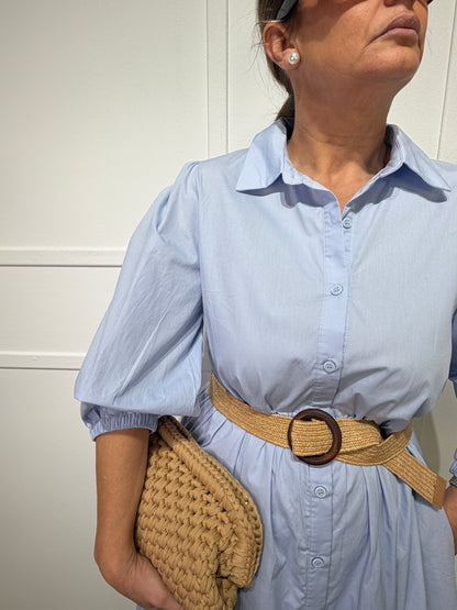 Vestido camisero Azul