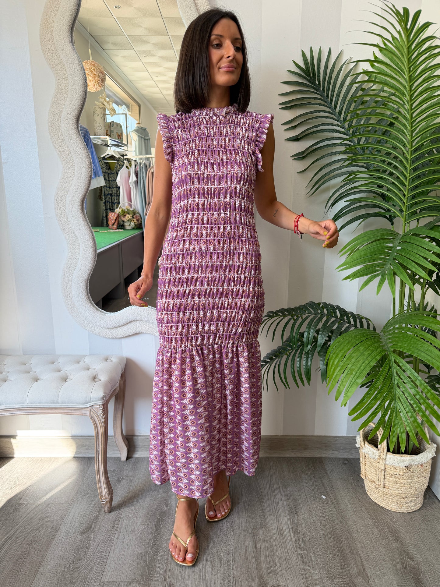 Vestido nido de abeja