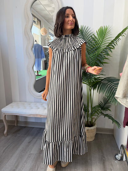 Vestido cuello nido abeja