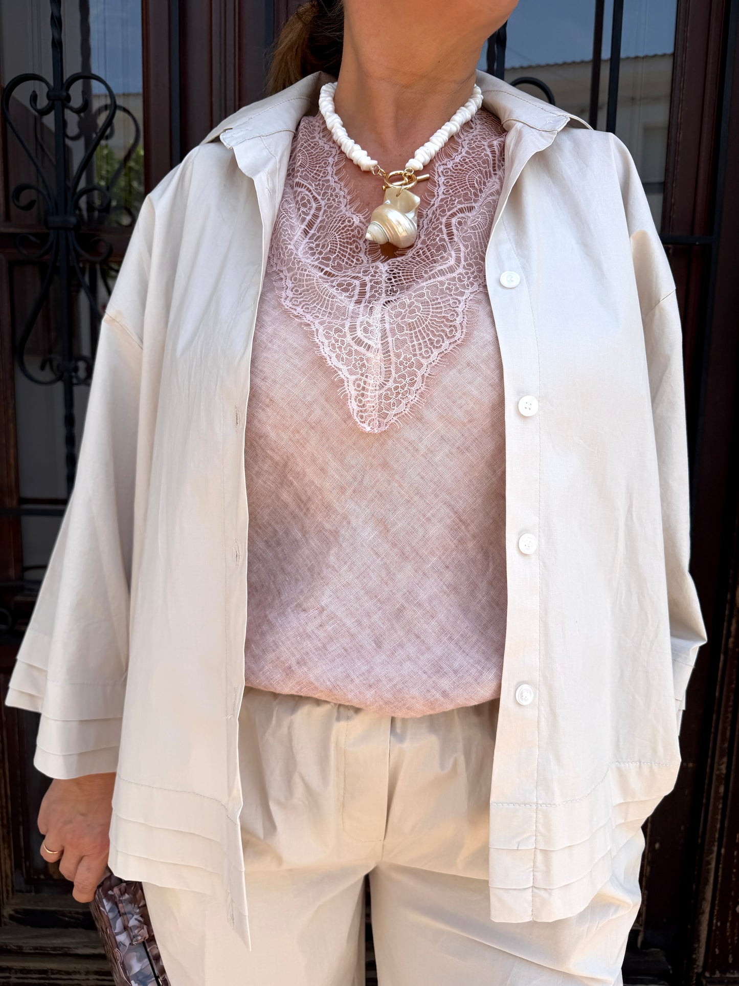 Conjunto Popelín Beige