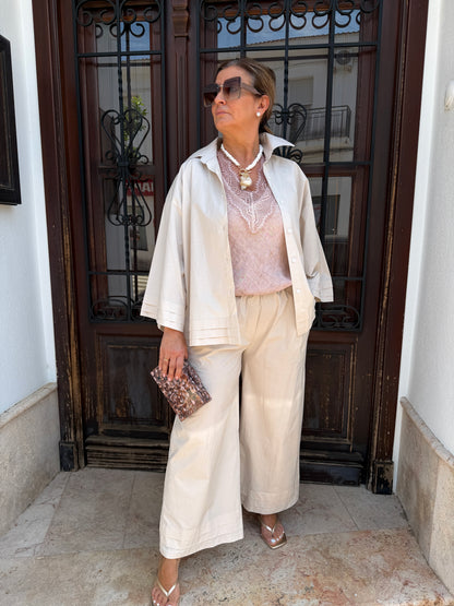 Conjunto Popelín Beige