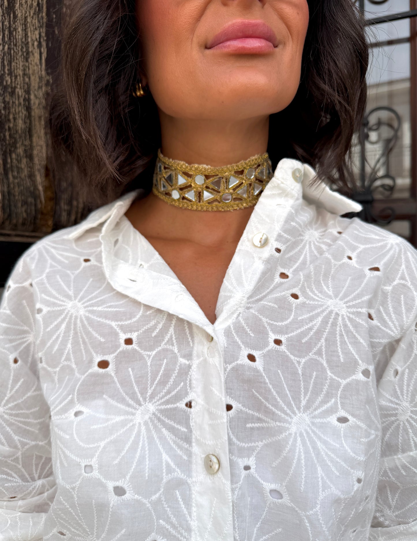 Choker Tela Dorado