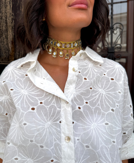 Choker Tela Dorado