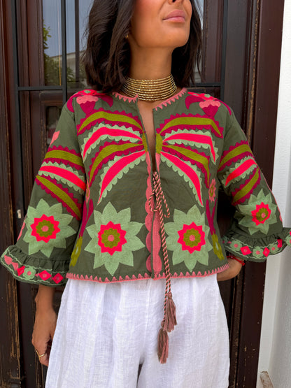 Blusa Palm Verde Militar