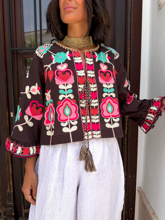 Blusa Palm Chocolate