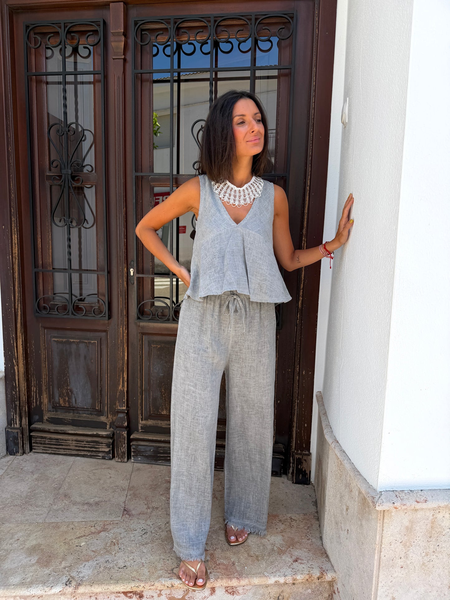 Conjunto Carmela Gris