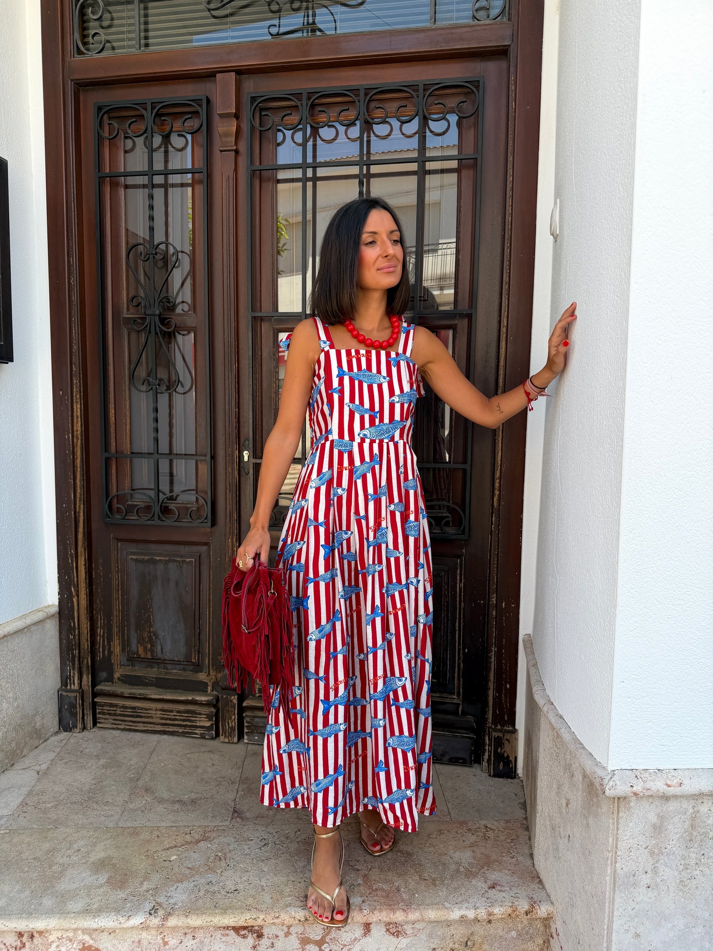 Vestido Sardines Rojo