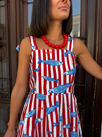 Vestido Sardines Rojo