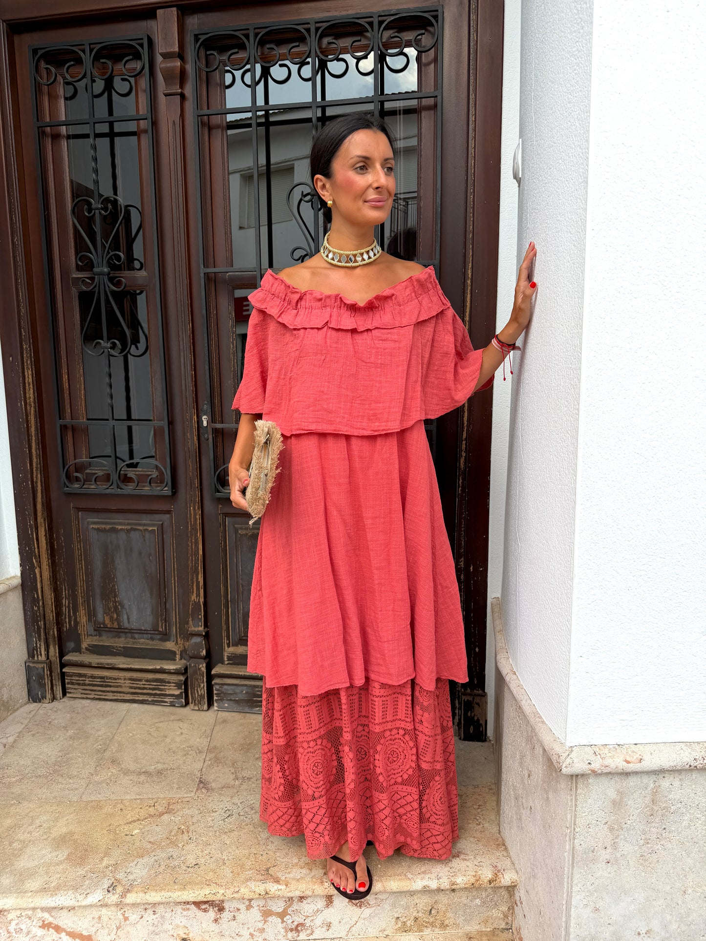 Vestido Casilda Coral