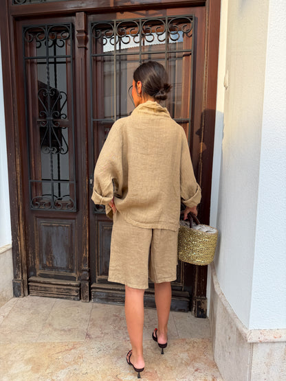 Conjunto Lino Camel