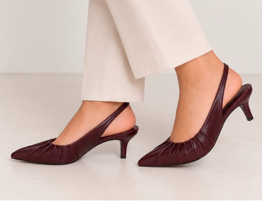 Zapato Destalonado Burdeos