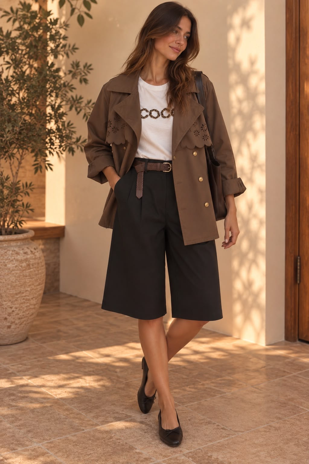 Gabardina Troquelada Choco